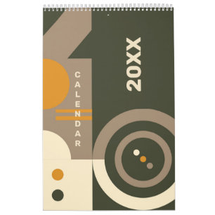 Modern Retro Earth Tone Geometric 2023 Calendar Kalender