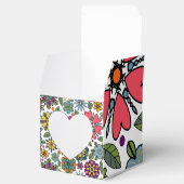 Modern Retro Floral Drawing Seamless Pattern Art  Bedankdoosjes (Geopend)