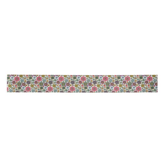 Modern Retro Floral Drawing Seamless Pattern Art Lint (Voorkant)