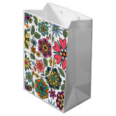 Modern Retro Floral Drawing Seamless Pattern Art Medium Cadeauzakje (Achterkant Gekanteld)