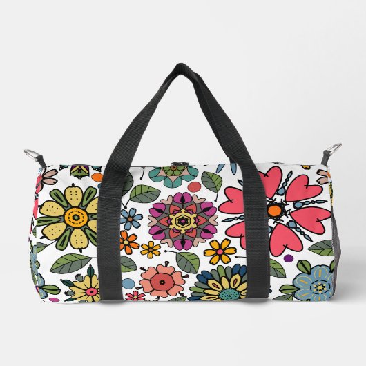 Modern Retro Floral Drawing Seamless Pattern Art  Plunjezak (Voorkant)