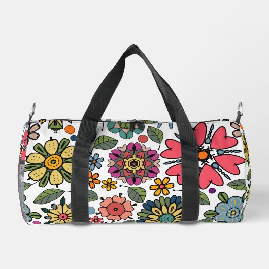 Modern Retro Floral Drawing Seamless Pattern Art  Plunjezak (Achterkant)