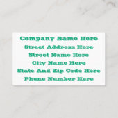 Modern Retro Floral Drawing Seamless Pattern Art Visitekaartje (Achterkant)