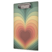 Modern Retro Funky Romantisch Hart Klembord (Links)