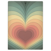 Modern Retro Funky Romantisch Hart Klembord (Achterkant)