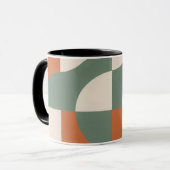 Modern Retro Geometric Frosted Glass Mug (Devant gauche)