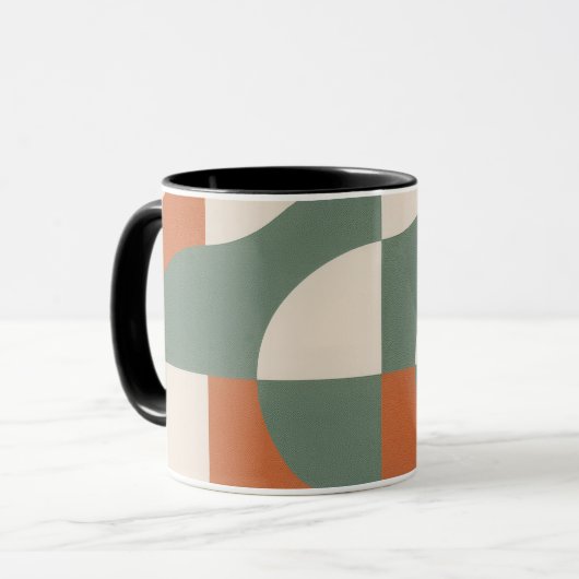 Modern Retro Geometric Frosted Glass Mug (Devant gauche)