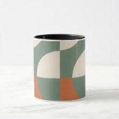 Modern Retro Geometric Frosted Glass Mug Mok (Midden)