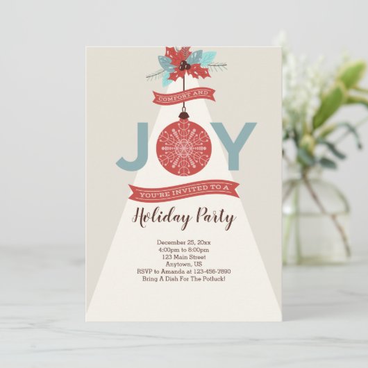 Modern Retro Geometric Kerstmis Kaart (Staand voorkant)