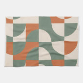 Modern Retro Geometric Kitchen Towel Theedoek (Horizontaal)