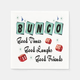 Modern Retro Good Friends Dice Bunco Servet
