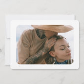 Modern Retro Gradiënt Mint Oranje Fotobruiloft Kaart (Achterkant)