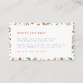 Modern Retro Groovy Books voor Baby Floral Informatiekaartje (Voorkant)