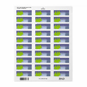 Modern Retro-kerstboomruitadres Etiket (Full Sheet)