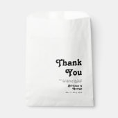 Modern Retro Lettering Bedankt voor je favoriete t Bedankzakje (Voorkant)