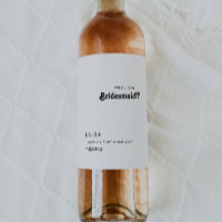 Modern Retro Lettering Bridesmaid Voorstel