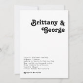 Modern Retro Lettering Weddenschap Kaart (Voorkant)