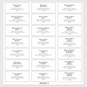 Modern Retro Lettering Weddenschap Sticker