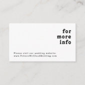 Modern Retro Lettering Wedding Website Informatiekaartje (Voorkant)