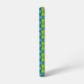 Modern Retro Link Patroon in Blauw en Groen Samsung Galaxy Hoesje (Linkerkant)