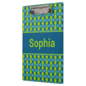 Modern Retro Link Pattern in Blue and Green Klembord (Links)