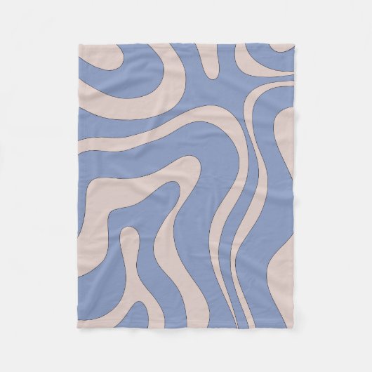 Modern Retro Liquid Swirl Funky Abstract Pattern Fleece Deken (Voorkant)