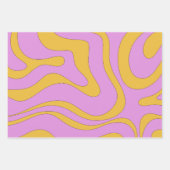 Modern Retro Liquid Swirl Funky Abstract Pattern Inpakpapier Vel (Voorkant)