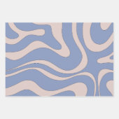Modern Retro Liquid Swirl Funky Abstract Pattern Inpakpapier Vel (Voorkant)