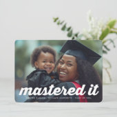 Modern RETRO Mastered IT 2 Foto afstuderen Aankondiging (Staand voorkant)