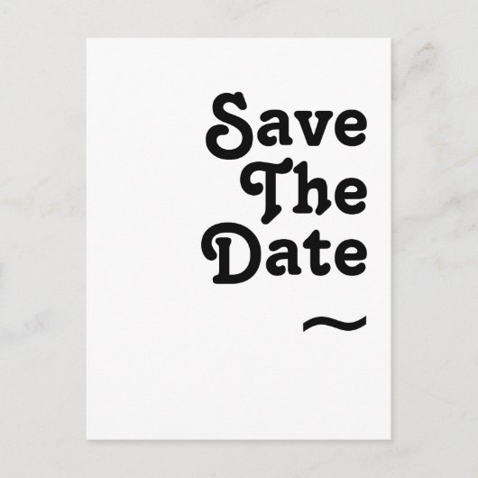 Modern Retro met de datum opslaan Uitnodiging Briefkaart (Voorkant)