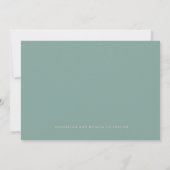 Modern Retro Minimalist Roze Mint Green Wedding Save The Date (Achterkant)