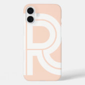 Modern Retro Monogram Initiaal Hedendaags Schattig Case-Mate iPhone Case (Achterkant)