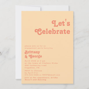 Modern Retro   Oranje Cream Let's Celebrate Kaart