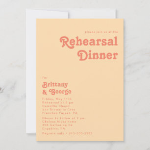 Modern Retro Oranje-Cream-repetitie Kaart