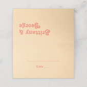 Modern Retro | Oranje crème-vouwkaart (Buitenkant ongevouwen)