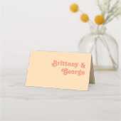 Modern Retro | Oranje crème-vouwkaart (Achterkant)