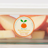 Modern Retro Oranje Marmalade Jar Canning Labels (Aangebracht)