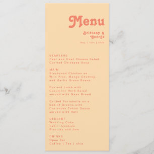 Modern Retro Oranje menu Binddromen