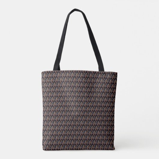  Modern Retro Pattern Personalize  Draagtas (Achterkant)