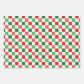 Modern Retro Pink Christmas Check Inpakpapier Vel (Voorkant)