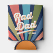 Modern Retro Rad Dad Fun regenboog Blikjeskoeler (Achterkant)
