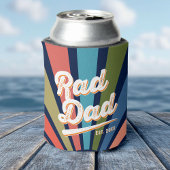 Modern Retro Rad Dad Fun regenboog Blikjeskoeler