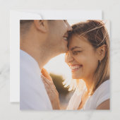 Modern Retro Rainbow Dark Square Photo Wedding Kaart (Achterkant)