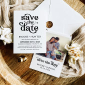 Modern Retro Save The Date | Trouwkaart Kaart