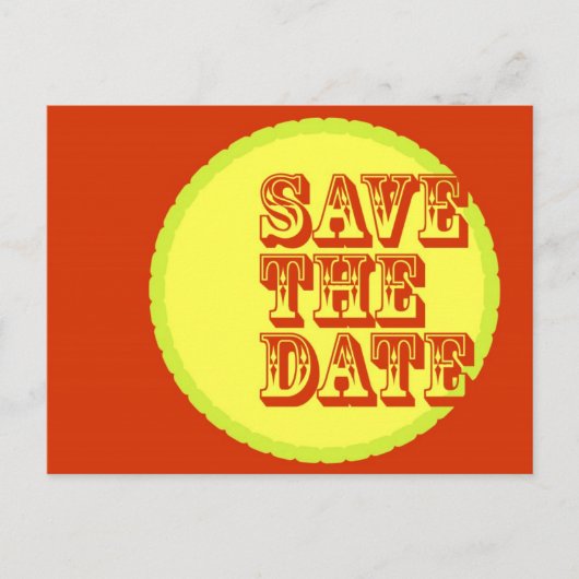 Modern-retro Sla de datum op Aankondigingskaart (Voorkant)