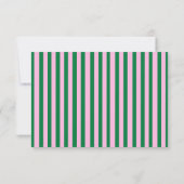Modern Retro Striped Wedding RSVP Card (Achterkant)