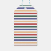 Modern Retro Stripes familie: Kerstmis Cadeaulabel (Achterkant)