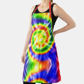 Modern Retro Stropdas geverfd Rood Groen Geel Schort (Insitu)