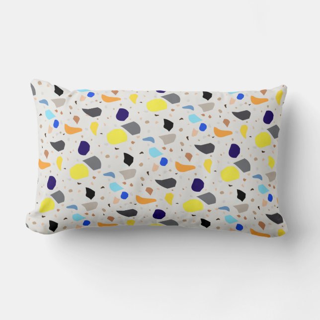 Modern Retro Terrazzo Colorful Pattern Kussen (Voorkant)