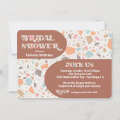 Modern Retro Terrazzo Vrijgezellenfeest Kaart (Voorkant)